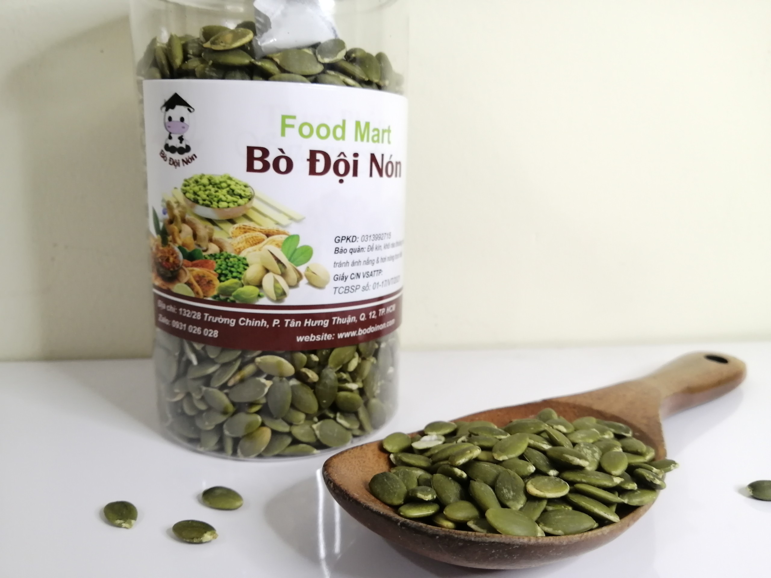 500g Nhân Hạt Bí Xanh Bò Đội Nón