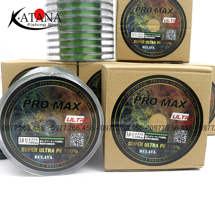 Dây PE Bulava Pro Max 100m - Có Liền 10 cuộn 1000m