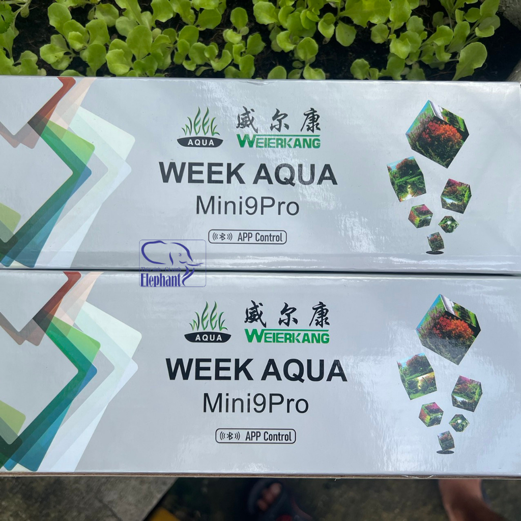 Đèn Week Aqua Mini9 Pro 9w điều chỉnh màu ánh sáng bằng App dùng cho hồ thủy sinh để bàn dưới 45cm