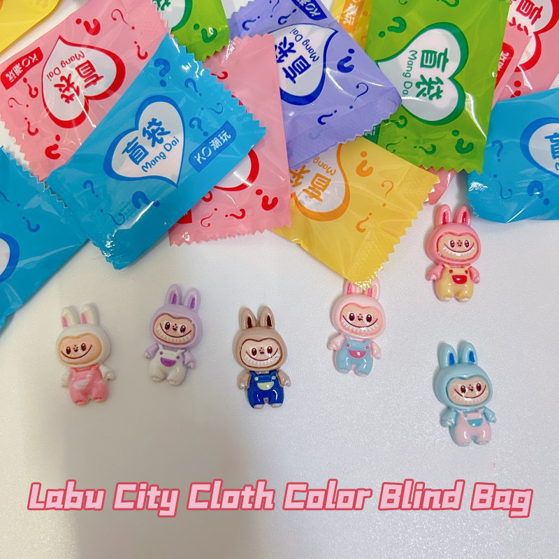 10Pcs Cute Labubu Doll Resin Blind Box Toy Creative DIY Decoration Children Gift New Labubu Surprise Gift YUNSHUO. 