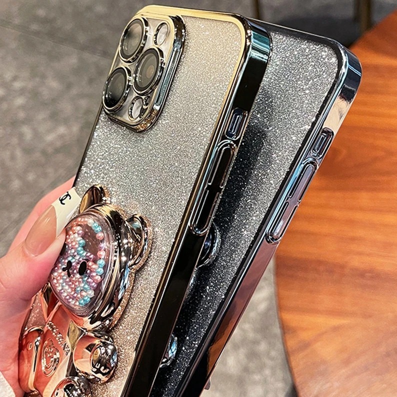 For%20Honor%20X8C%20Case%20with%20Gradient%203D%20Bear%20Folding%20Stand%20Bracket%20Luxury%20Slim%206D%20Plating%20Glitter%20Girls%20for%20Honor%20X8C%204G%20Back%20Cover%20-%20Image%208