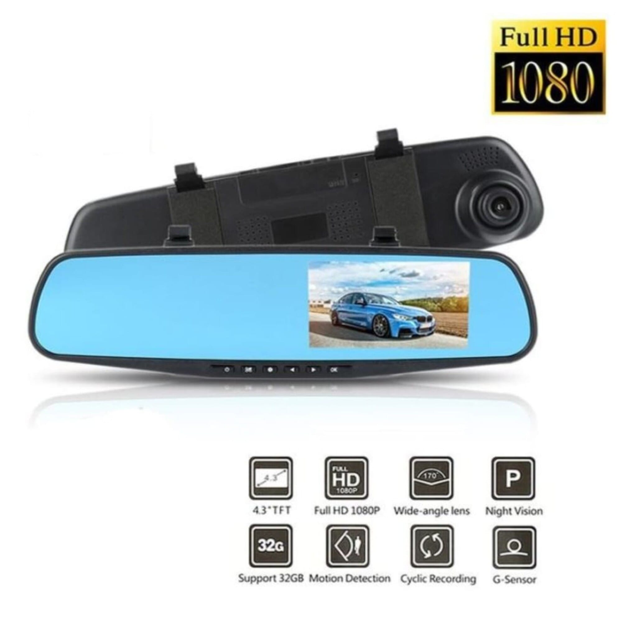 Vehicle Black Box Car Camera Dvr System-1080P | Daraz.com.np