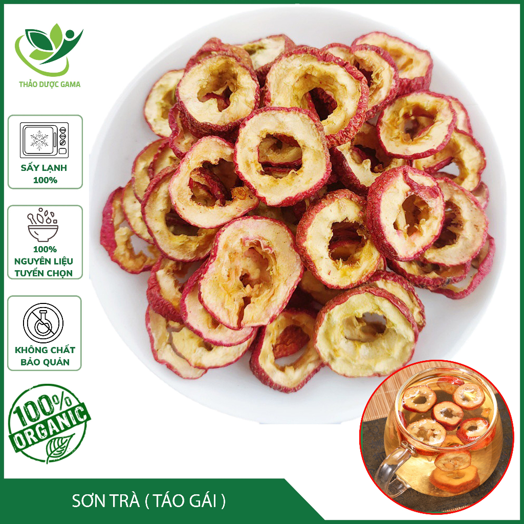 Sơn trà khô thái lát 1kg, táo gai ngon trắng không đen thảo mộc gama