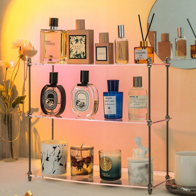 Perfume cup storage display shelf, desktop perfume aromatherapy fragrance storage box, multi-functional storage