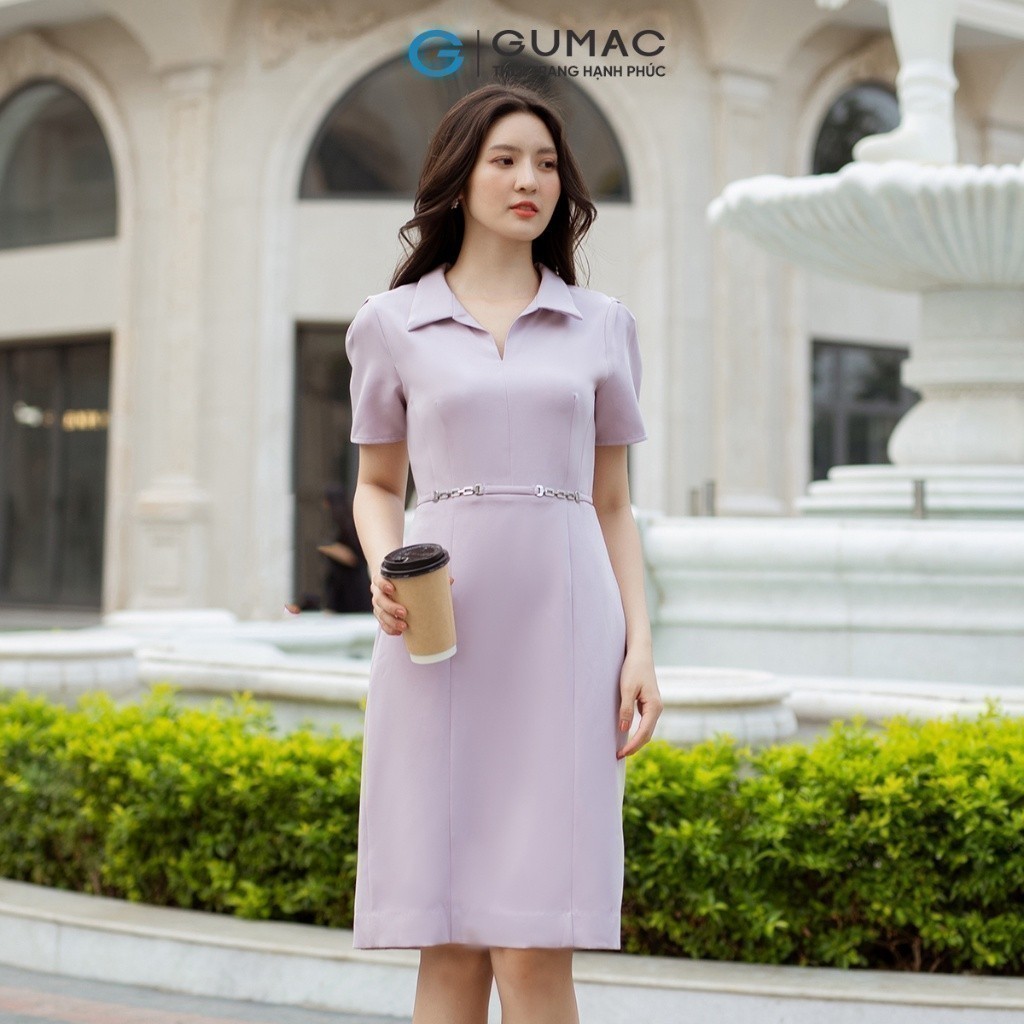 Đầm nữ bút chì khoen eo GUMAC DD07066