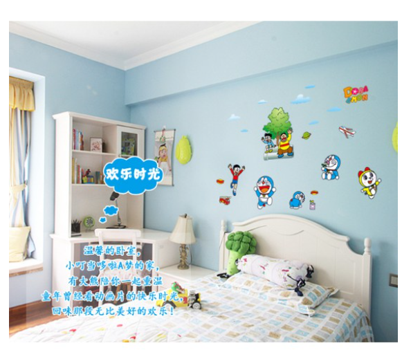 Decal trang trí MÈO XANH và Các bạn