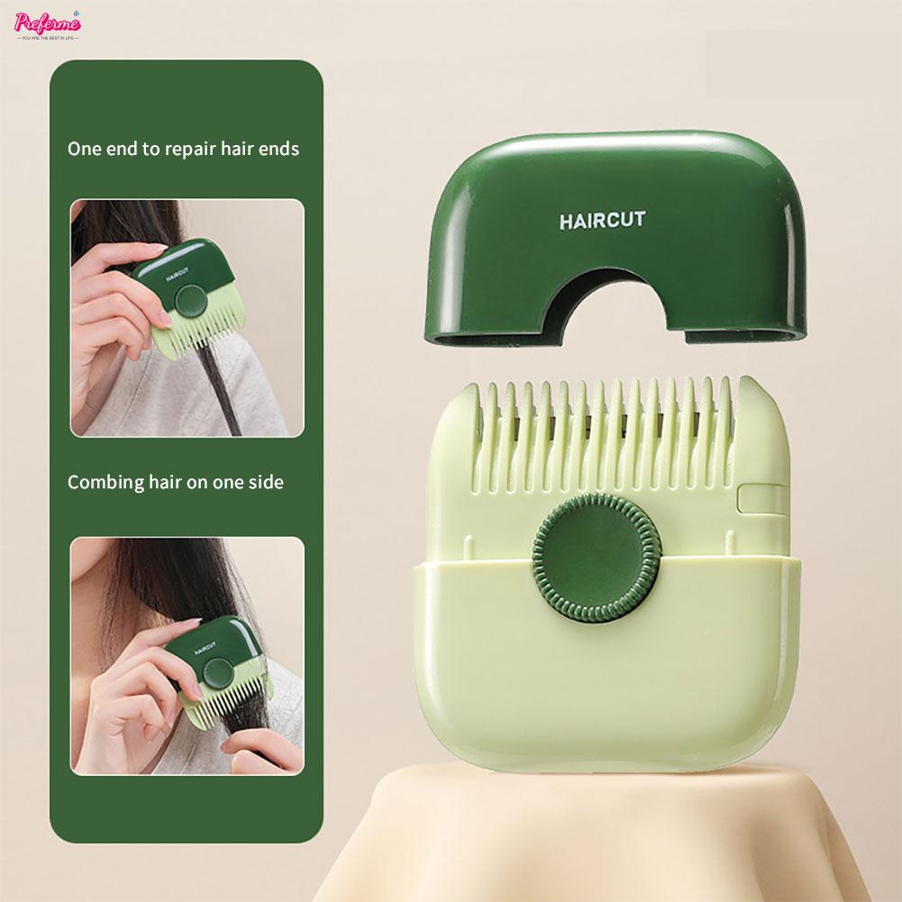 Preferme 2-In-1 Multi-Functional Hair Trimmer Comb Bangs Split Ends Cutter for Girls Professional Trimmer Haircutting Tools for Thin Hair