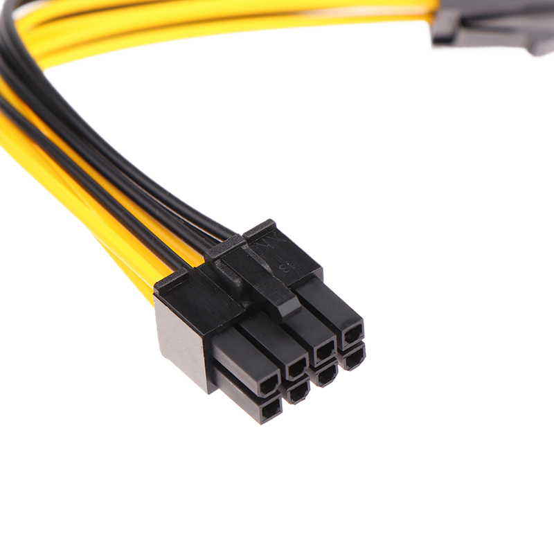 Powered Adapter 6pin To 8pin Adapter, PCI-e 6-pin Male To 8-pin Female Converter For 8pin GPU Video Card. 