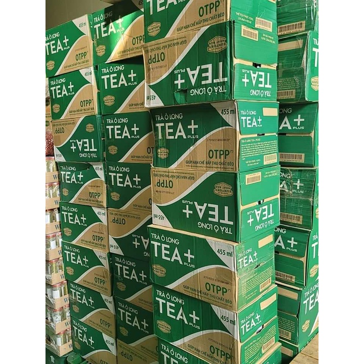 Thùng 24 chai Trà ô long tết tea+plus 455ml