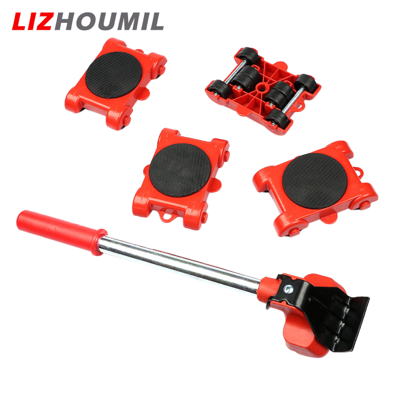 LIZHOUMIL Furniture Moving Transport Roller Set Removal Lifting Moving Tool Set Wheel Bar Mover For Moving Heavy Stuffs Device