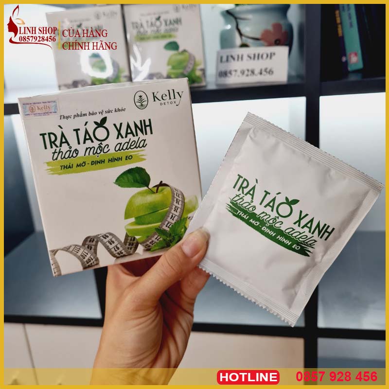 Trà táo xanh giảm cân kelly hàng chính hãng có tem check điện tử