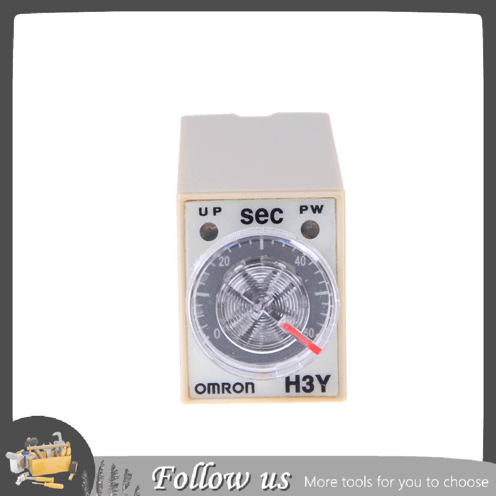 【FUN】 Buytra 【NineOne Peony】DC 24V H3Y-2 Power On Time Relay Delay Timer 0-60 Second DPDT Base Socket