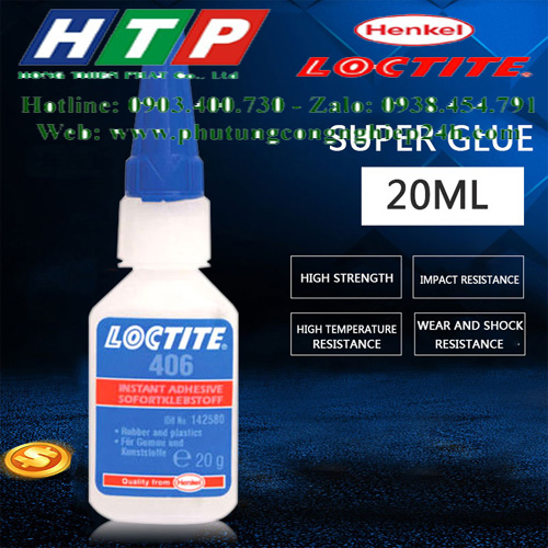 Keo dán Henkel loctite 406 - 20gr