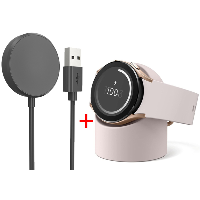 Cho Samsung Galaxy Watch 6 5 4 3 Đế sạc không dây cáp sạc và đứng silicon