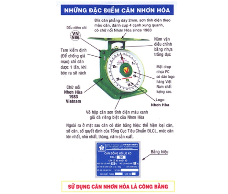 Cân Nhơn Hòa 30 kg