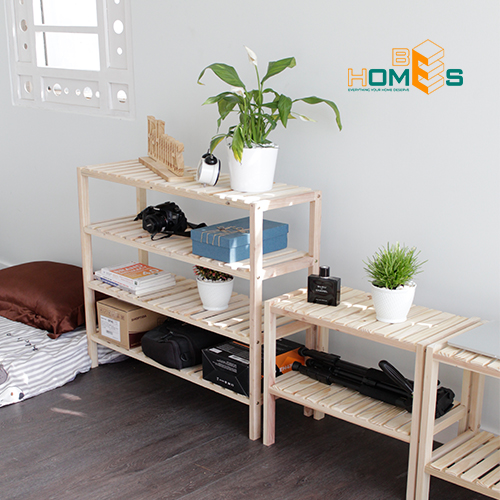 Kệ giày gỗ đa năng 4 tầng dài 80cm