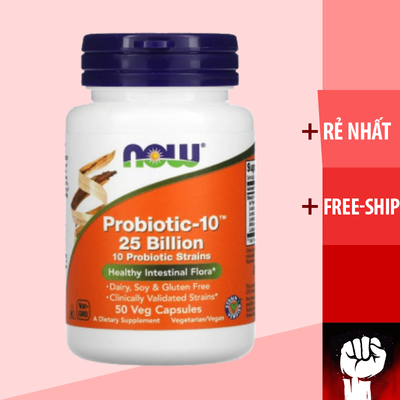 Now Probiotic - 10 25 Billion 50 viên - Tăng Cường Miễn Dịch Với 25 Tỷ Lợi