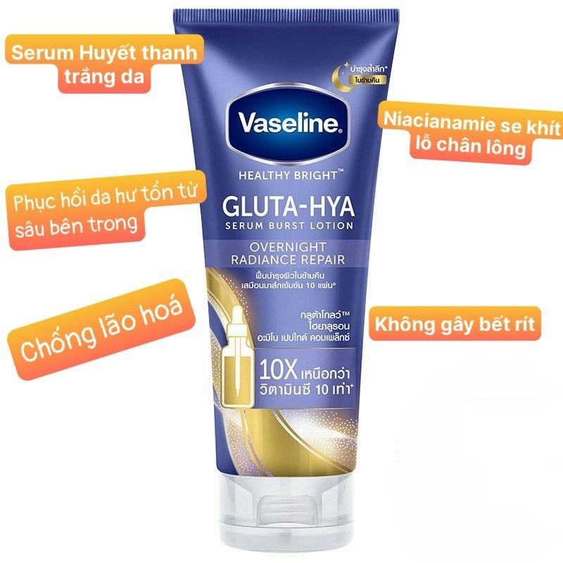 Kem Dưỡng Trắng Da Vaseline 10x 330ml Thái Lan