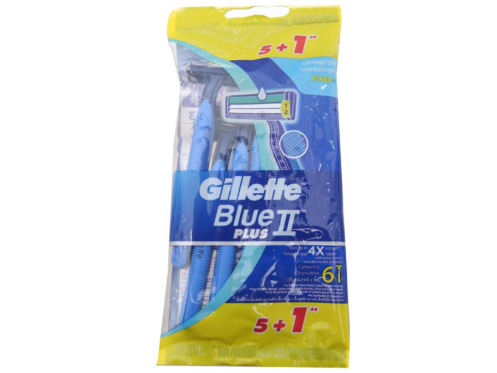 Dao cạo gillette blue ii plus 2 lưỡi gói 5+1