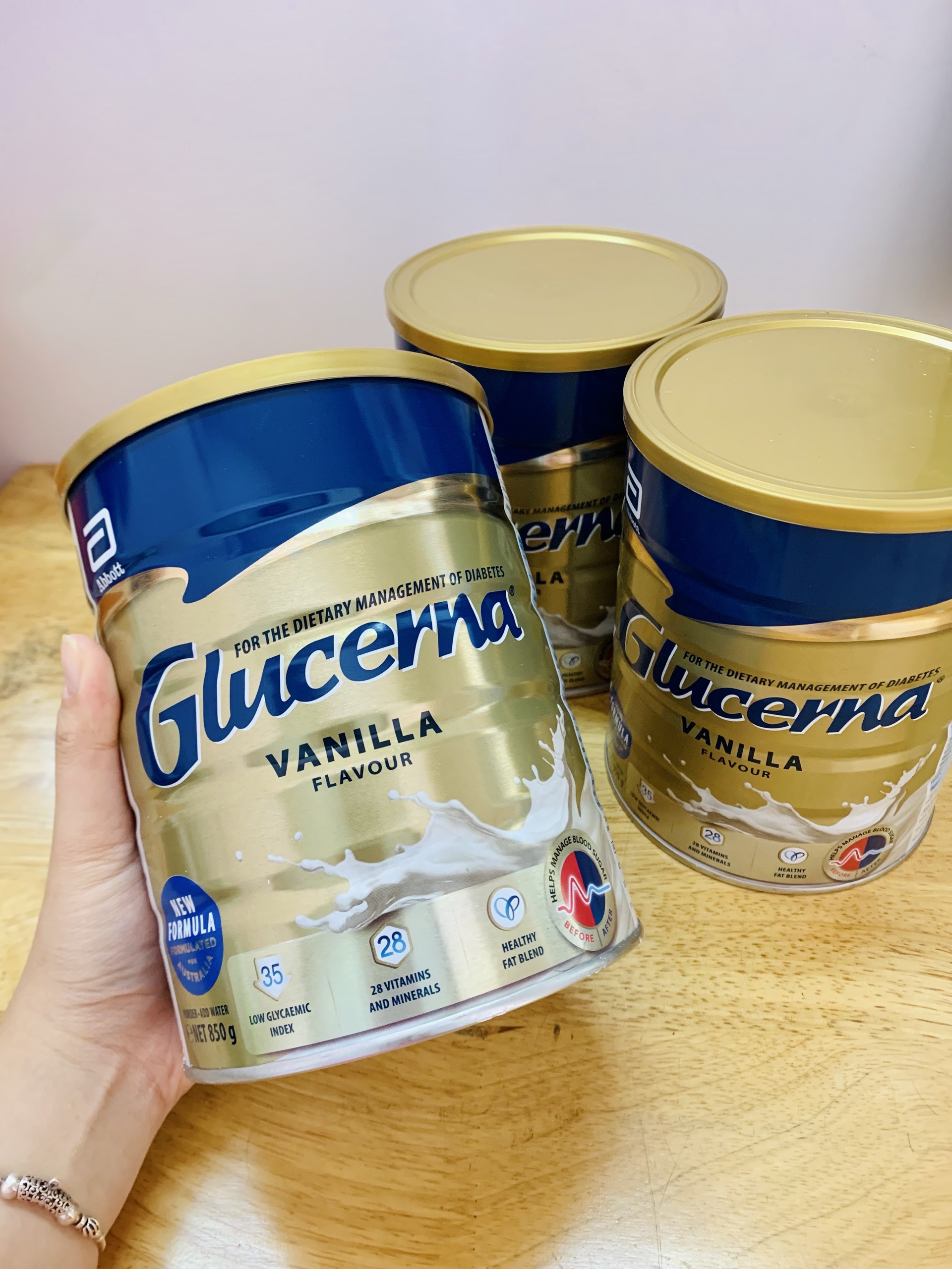 Sữa bột Glucerna Úc [ĐL 850gr] - Hàng có sẵn cho người tiểu đường