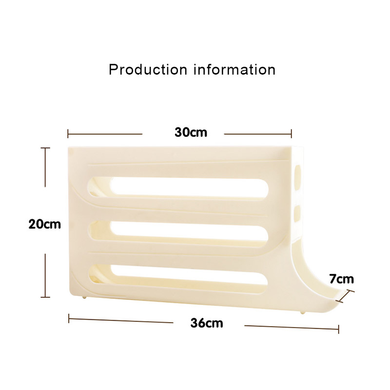 Household kitchen egg storage box, large capacity refrigerator side door dedicated four layer slide automatic egg box