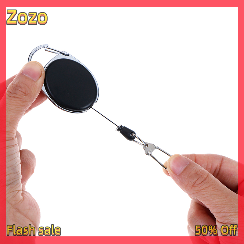 Zozo ✨Ready Stock✨ 1 Pcs Recoil extendable key chain ring clip pull keyring retracting