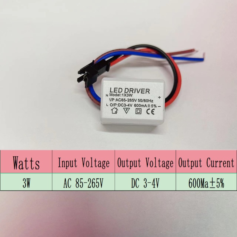 BlueSky LED Driver Power Supply, Constant Current Isolation Wide Voltage Driver Power Supply, Suitable for Lamps, 1-3W, 3-5W, 4-7W, 6-9W, 8-12W, 12-21W, 18-24W , 24-36W, 30W, 36-48W, 36-54W, 54-75W