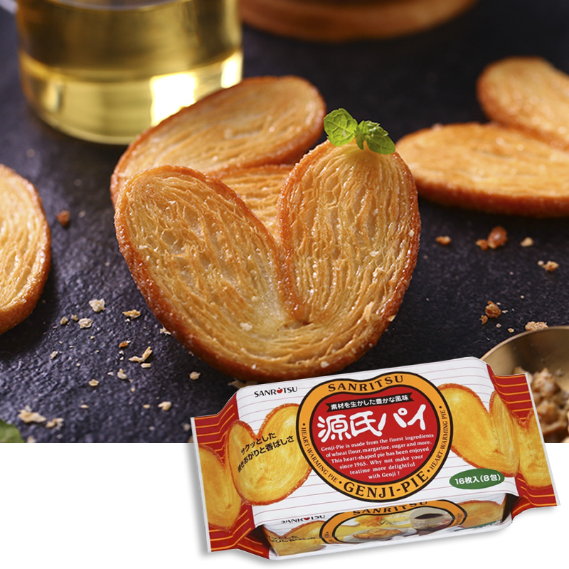 Bánh mỳ sấy hình trái tim Palmier hiệu Sanritsu Genji gói 183gr