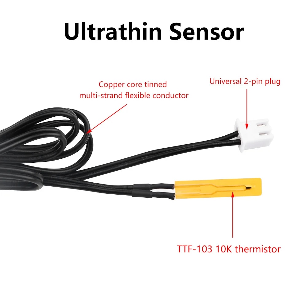 【WorthBuy】 1m Ntc UltraThin Temperature Sensor Thin Film Thermistor