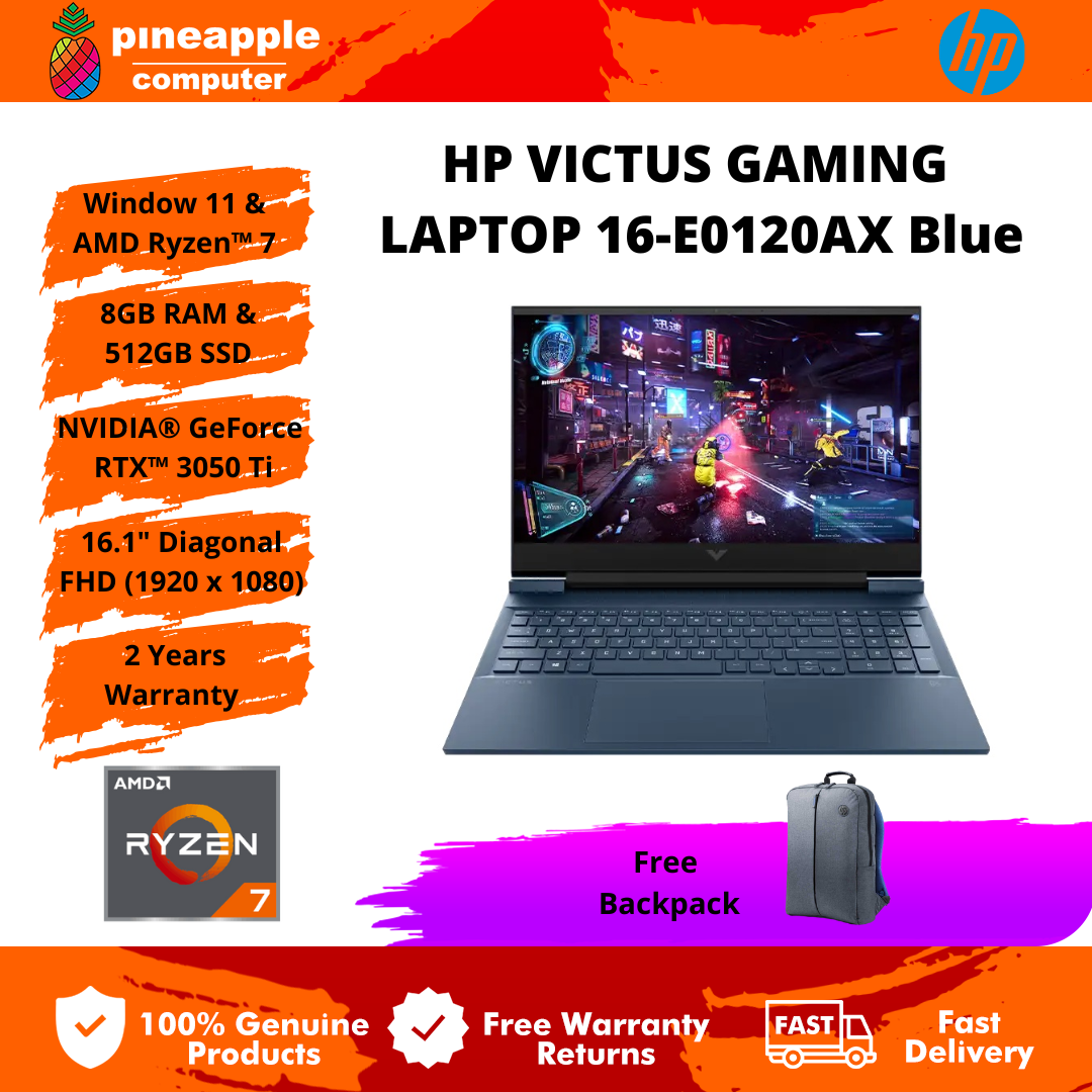HP Victus 16E0120AX Laptop Performance Blue (16.1" FHD/AMD Ryzen 7