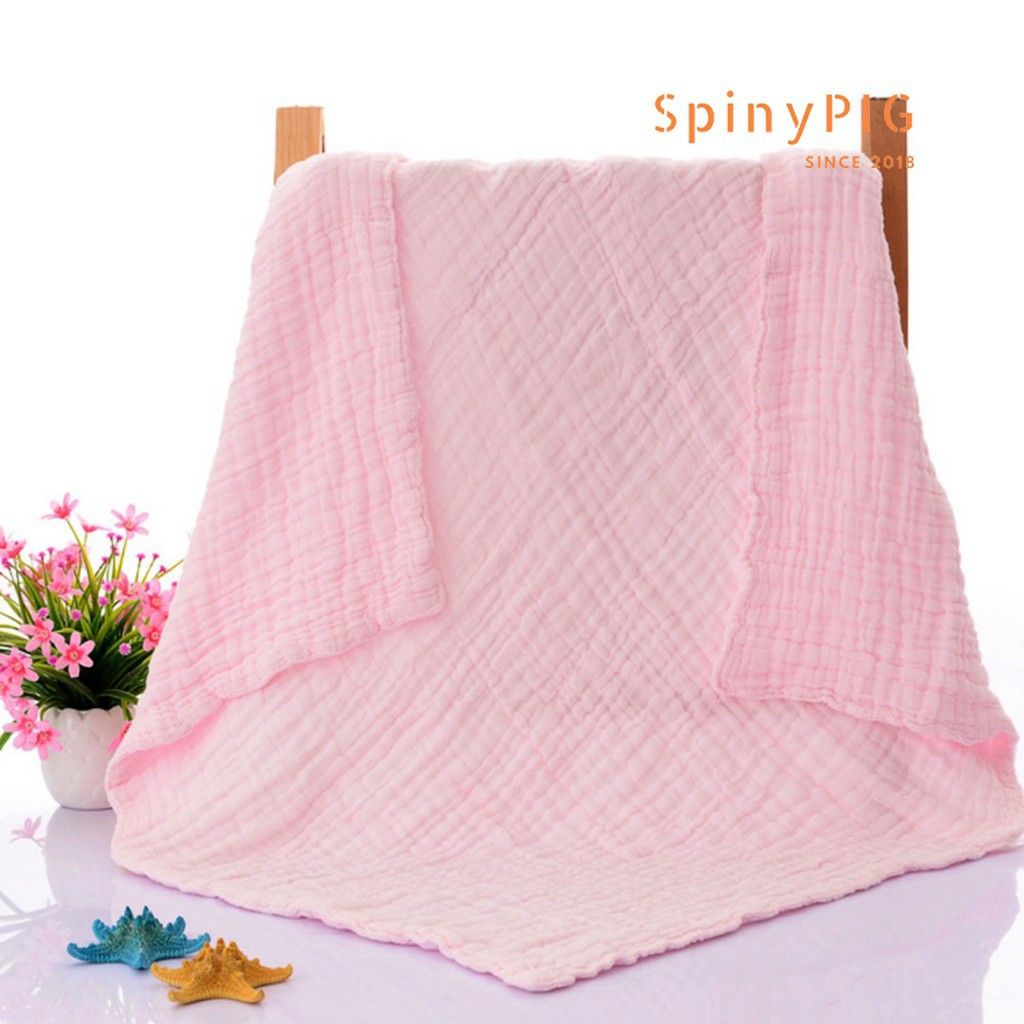 Khăn tắm xô nhăn 6 lớp màu trơn