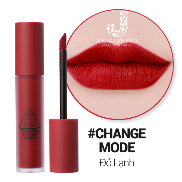 [Genuine] 3CE soft lip lacquer red cold change mode lipstick