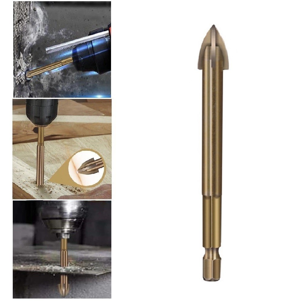 Hometool Efficient Universal Drilling Tool Multifunctional Cross Alloy Drill Bit 3-12mm For Electric Drill