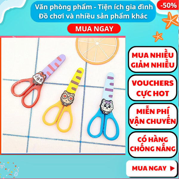 Kéo mini học sinh có nắp đậy an toàn hình thú dễ thương ,️ kéo có nắp đậy ,️ kéo học sinh ,️ kéo dễ thương ,️ kéo cute , đồ dùng học tập,️ Aplusmart