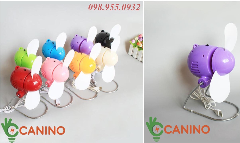 Quạt con cóc mini cắm cổng USB 5V Canino