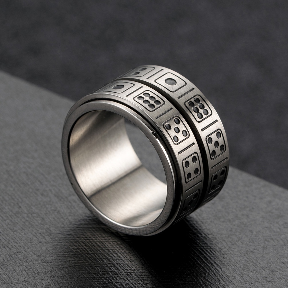 【Must-have】 Anxiety Fidget Double Layer Spinner Rings For Men Fidgeting ...