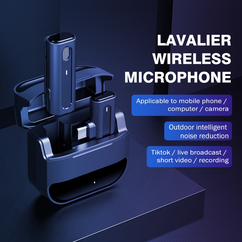 🔥COD+FREE Shipping🔥 M9 Wireless Lavalier microphone for vlog tik tok, recording, interview, plug and play 2.4G