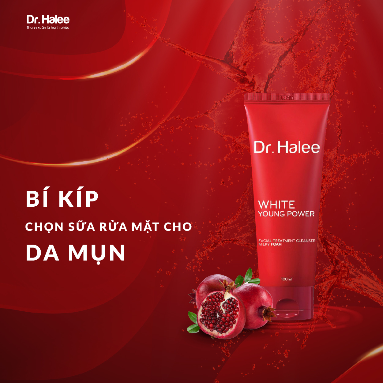 COMBO SỮA RỬA MẶT TẨY TẾ BÀO CHẾT LỰU DR.HALLE