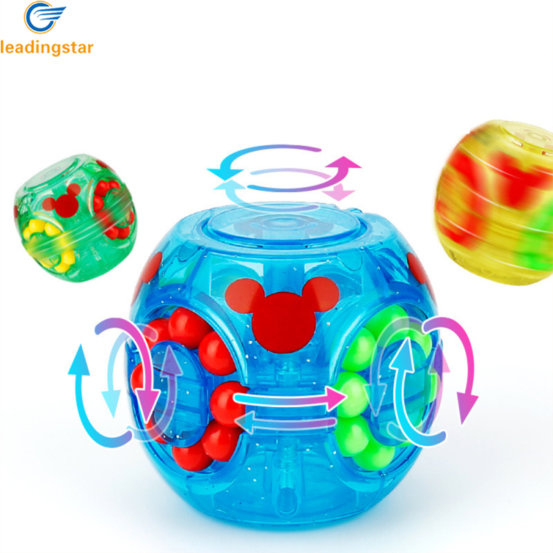 LeadingStar Fast Delivery Magic cube Bean colorful Fingertip Magic cube Children's toys (random Colors)