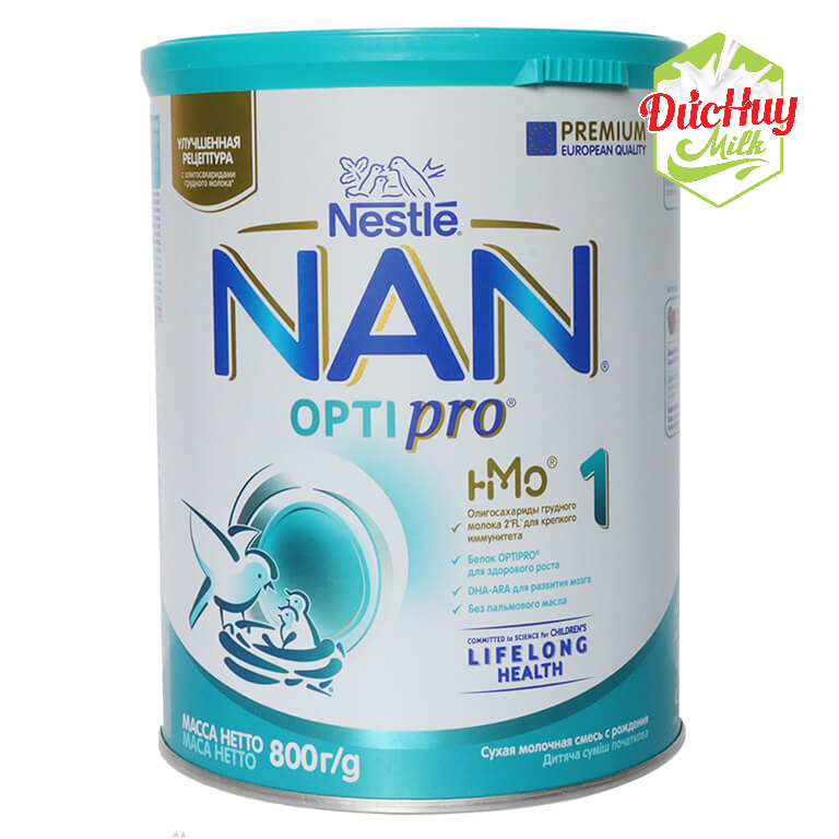 Sữa bột Nan Nga Optipro số 1 800g cho bé 0-6 tháng