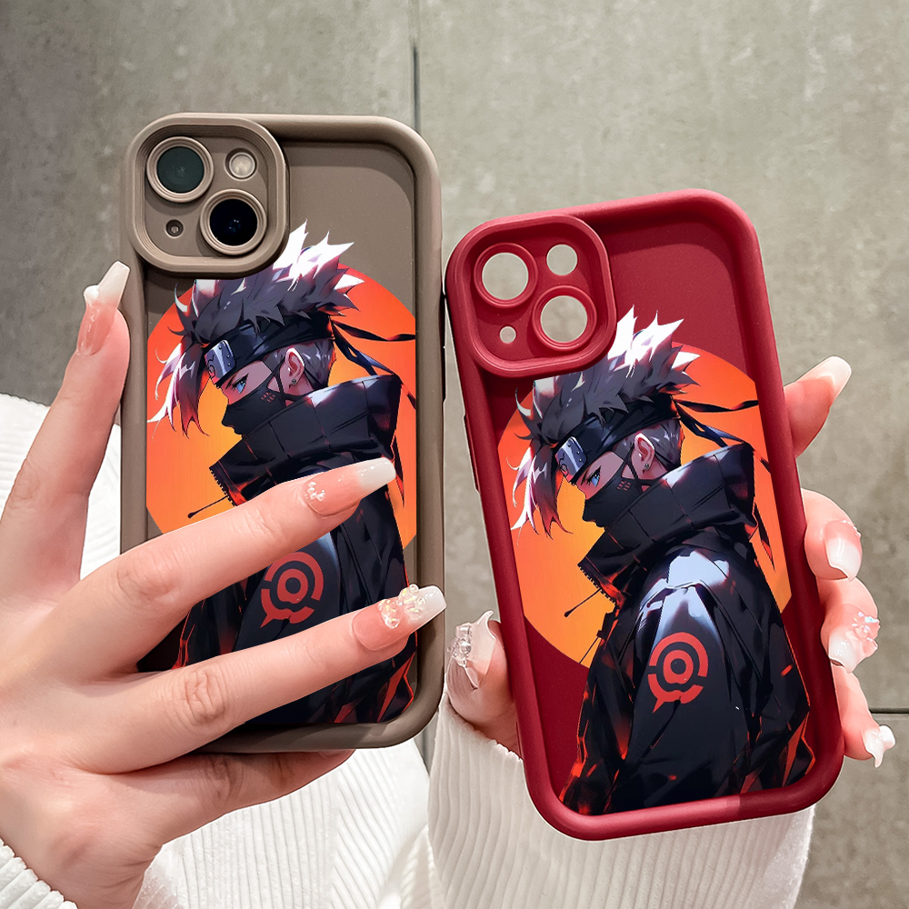 ZCSIBORUI for Infinix Hot 10 11 20 30 Play Hot 40 Pro Tecno Spark 20 Pro Note 30 40 Pro+ Note 12 G96 Back Cover Hatake Kakashi Dusk Pattern Soft Camera Protection Rubber Square Ladder Phone Case.