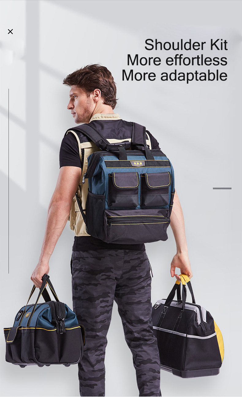 Backpack for both shoulder tool packs, special electrician backpacks, large capacity multifunctional repair tool bags