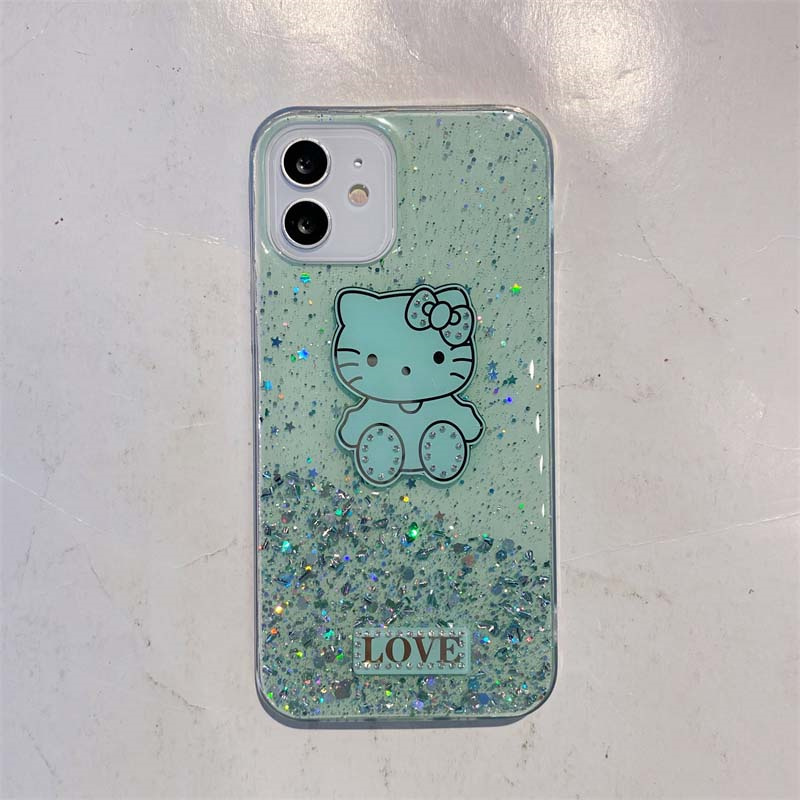 For Tecno Spark Go 2024 2023 2022 Phone case Sparkling Star Shell Kitty Cartoon Cute Soft Silicone Anti Drop for Tecno Spark Go 2023 2022 2024 Back Cover.