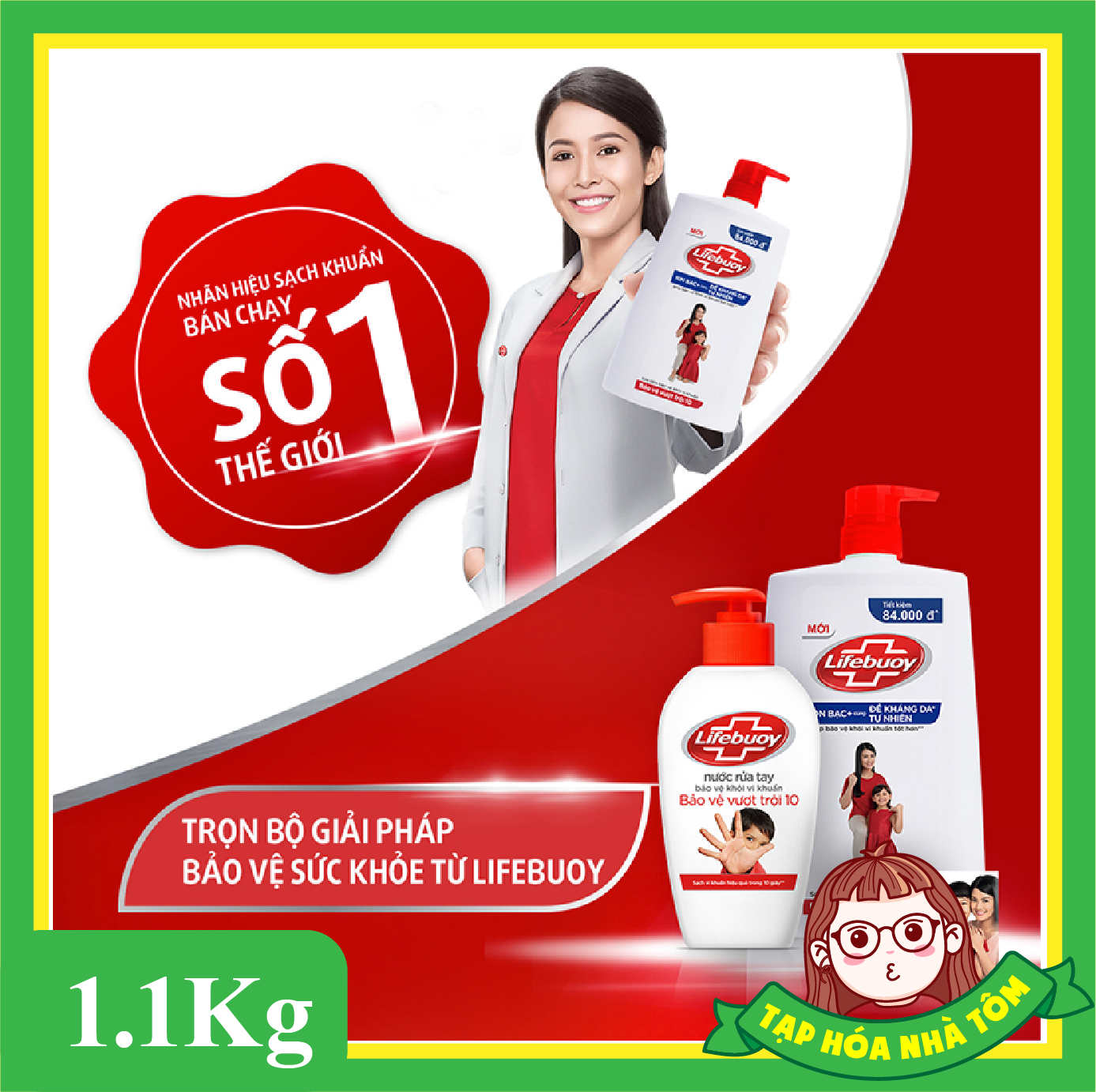 Sữa tắm Lifebuoy chai 1.1kg