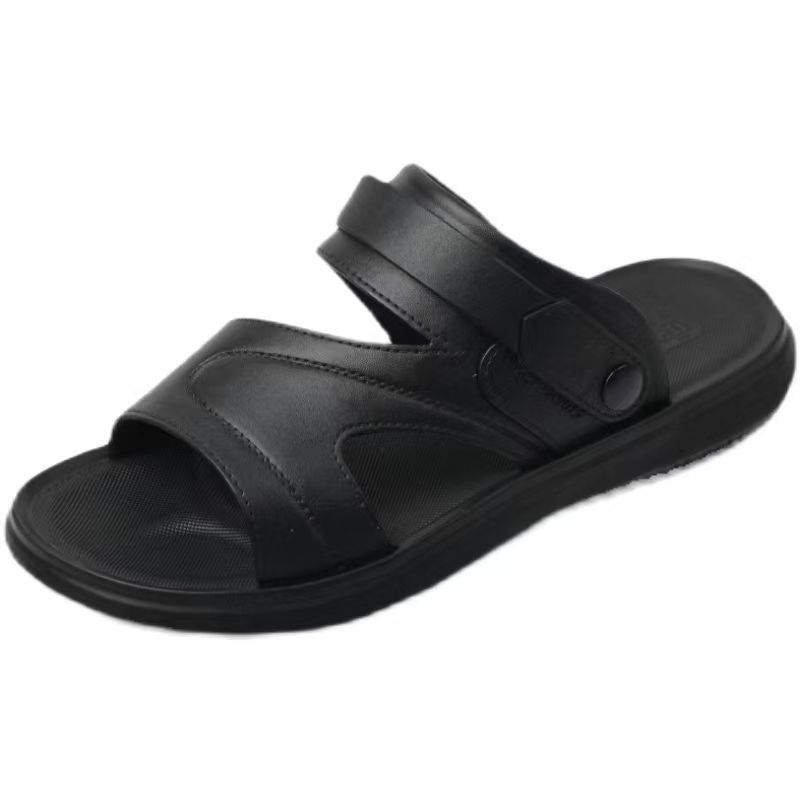 2024 Men's New Outwear Casual Beach Shoes Summer Men's Sandals and Slippers New Thick Sole Driving Sandals and Slippers