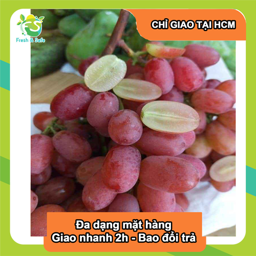 [Chỉ Giao HCM] Nho Đỏ Không Hạt Nhập Khẩu - 500g