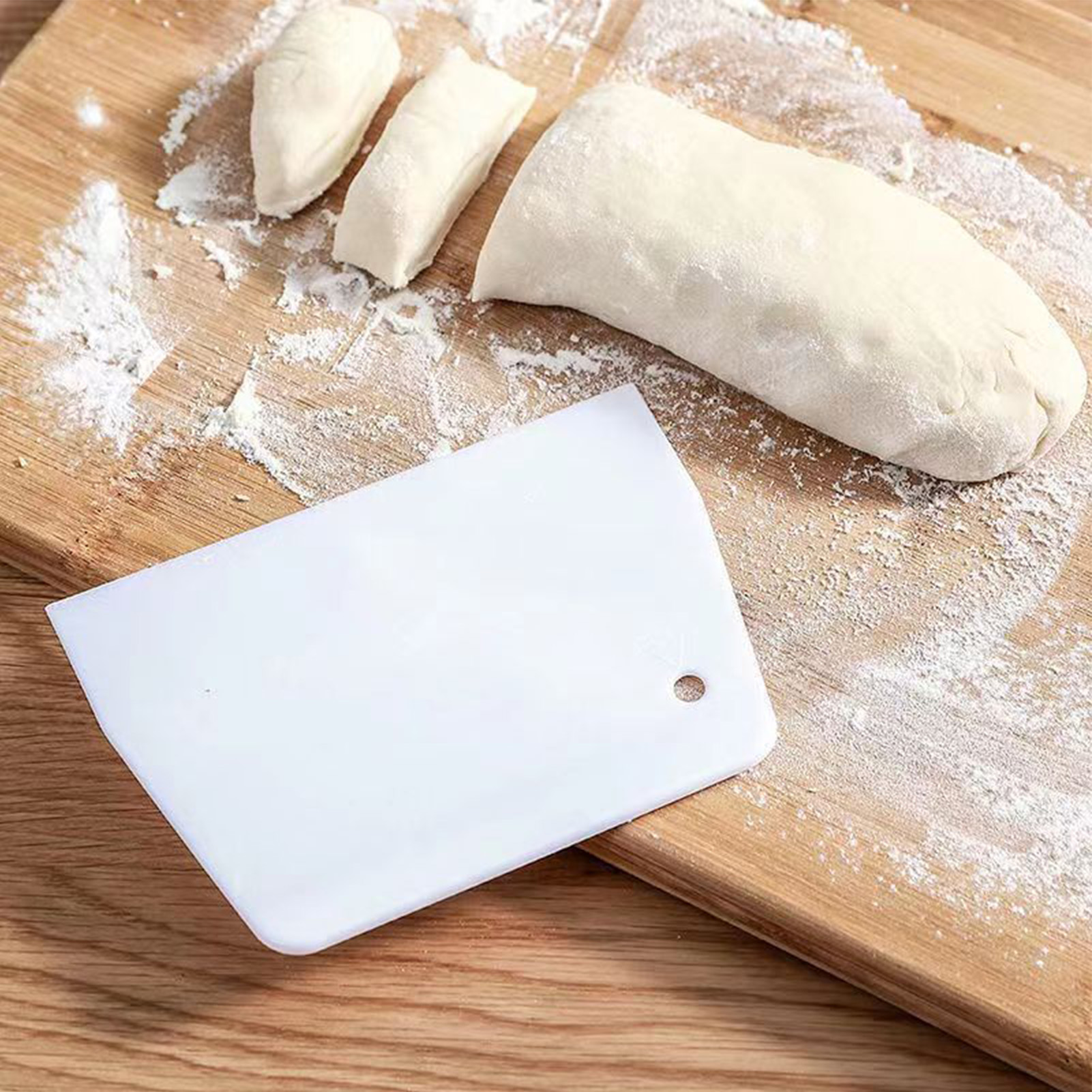 Dough Scraper Multifunctional Lightweight Bowl Scraper with Hanging Hole for Baking