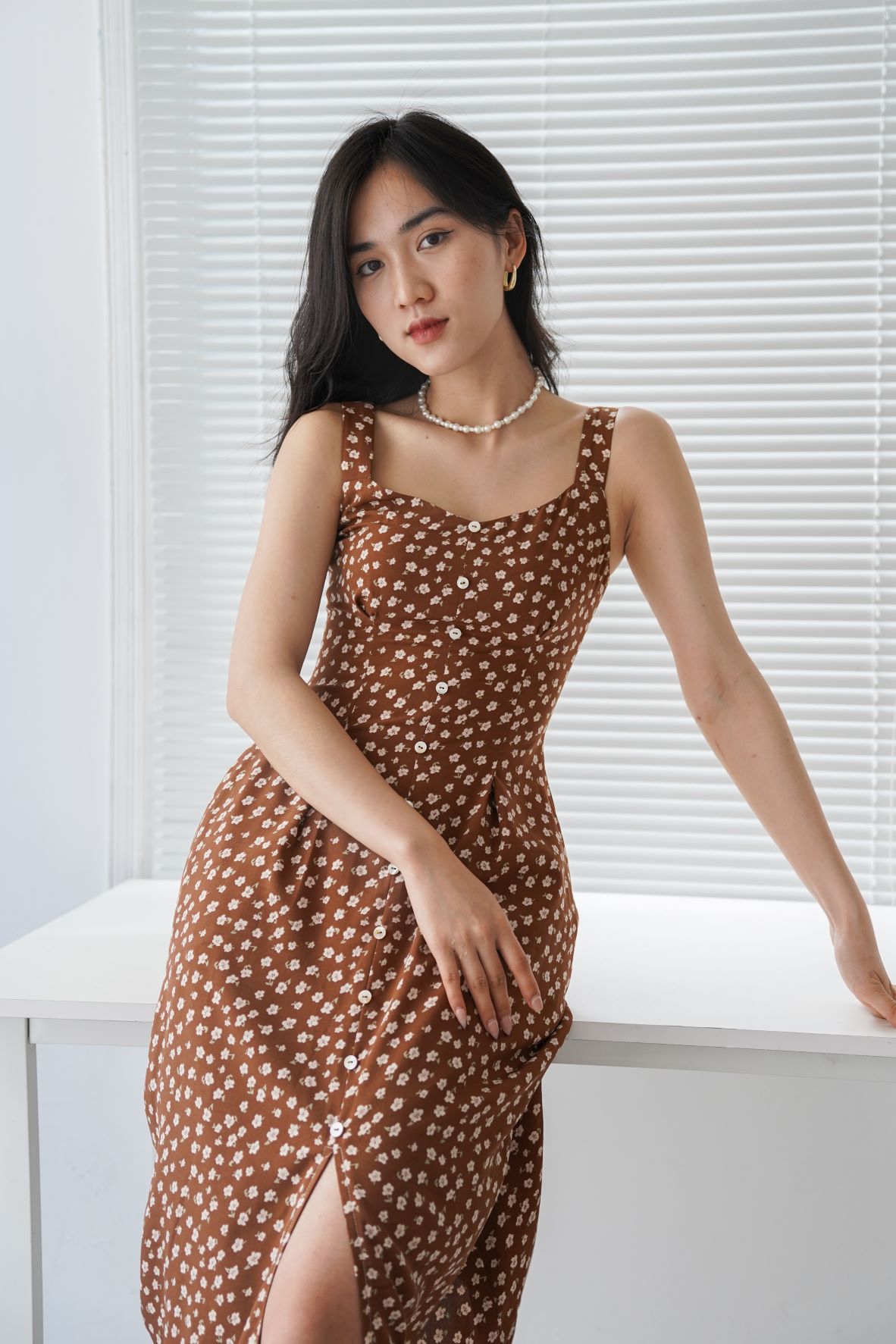 De Leah - Đầm Hoa 2 Dây - Thời Trang Thiết Kế