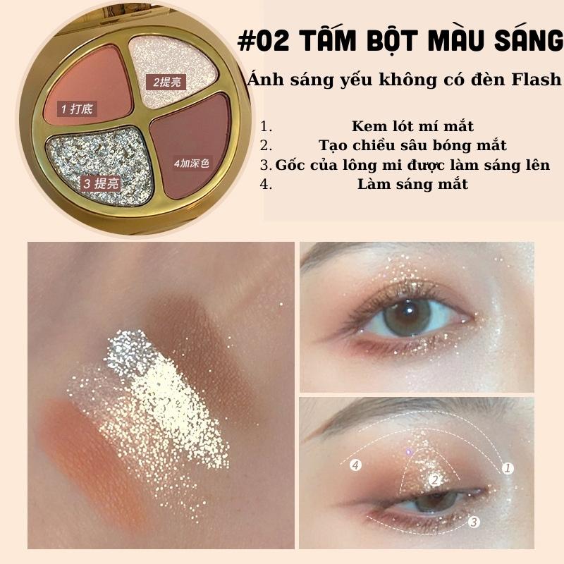 Phấn mắt nội địa trung Maffick MF227 4 ô màu hổ phách