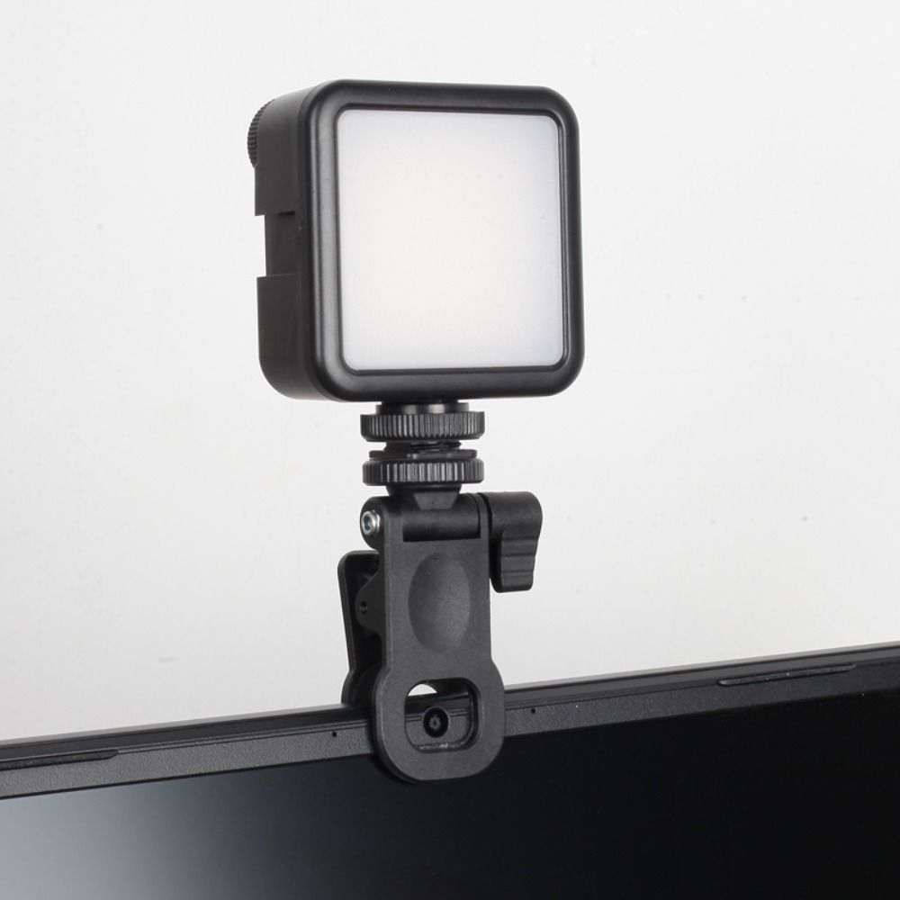 BMKOR 2 Pcs 1/4 Screw Mount Mini Fill Light Clip Plastic Mobile Phone Computer Fill Light Fixed Video Light Mount Clamp Universal Portable LED Selfie Fill Light Clamp Photography Accessory